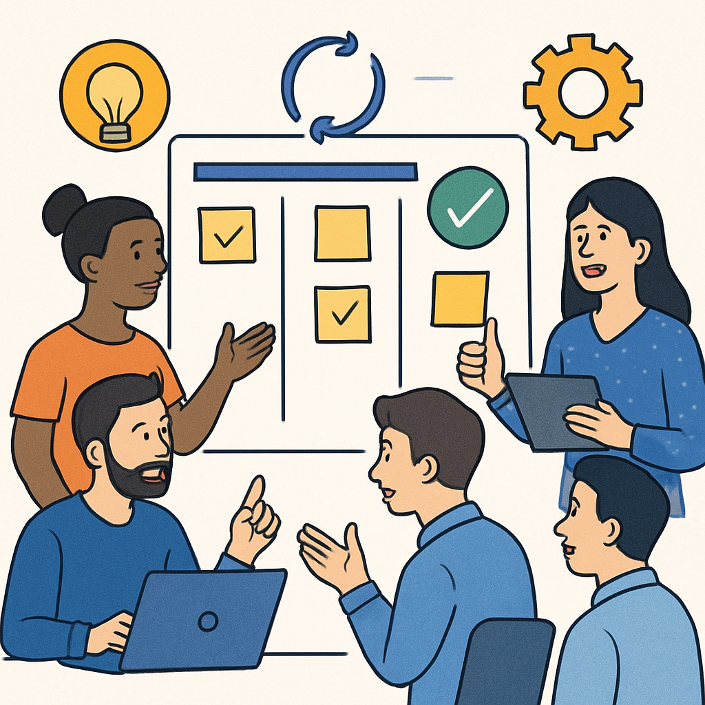 Crer une image exposant la gestion de projets en quipe travaillant ensemble en utilisant les meilleures solutions disponibles-1 Crer une image exposant la gestion de projets en quipe travaillant ensemble en utilisant les meilleures solutions disponibles-1